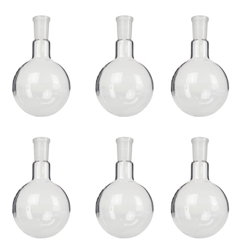 Round-Bottom Boiling Flask, 24/40 Ground Glass Joint, 500ml, Pack of 6 by Go Science Crazy