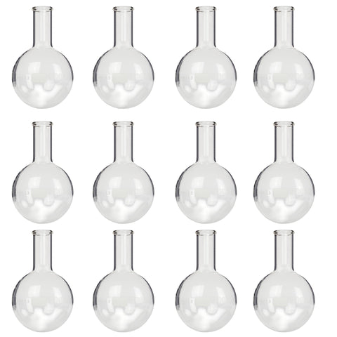 Flask Round-Bottom Florence Boiling Flask, Standard Neck, 500ml capacity. Made from Borosilicate Glass. A good fit for any laboratory, science classroom, or homeschool.