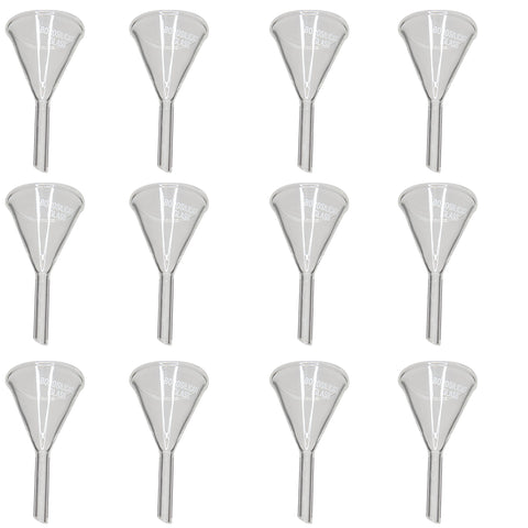 Funnel Short Stem Glass 40mm Diameter Opening. Pack of 12.