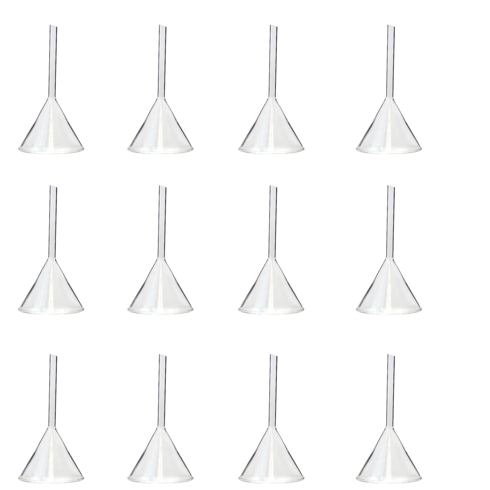 Short Stem Funnel, 90mm Diameter Funnel Opening, Pack of 12 by Go Science Crazy