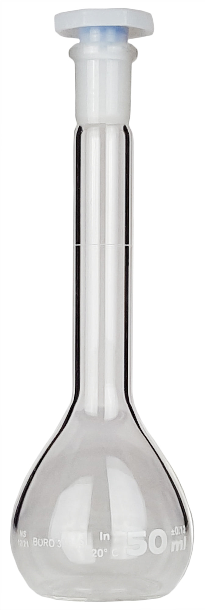Volumetric Flask with Plastic Stopper, 50ml Capacity by Go Science Crazy
