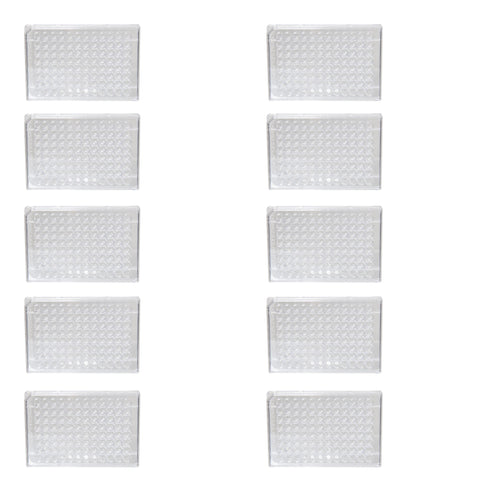 Microplate with 96 Wells and Lid, Clear Polystyrene. Pack of 10.