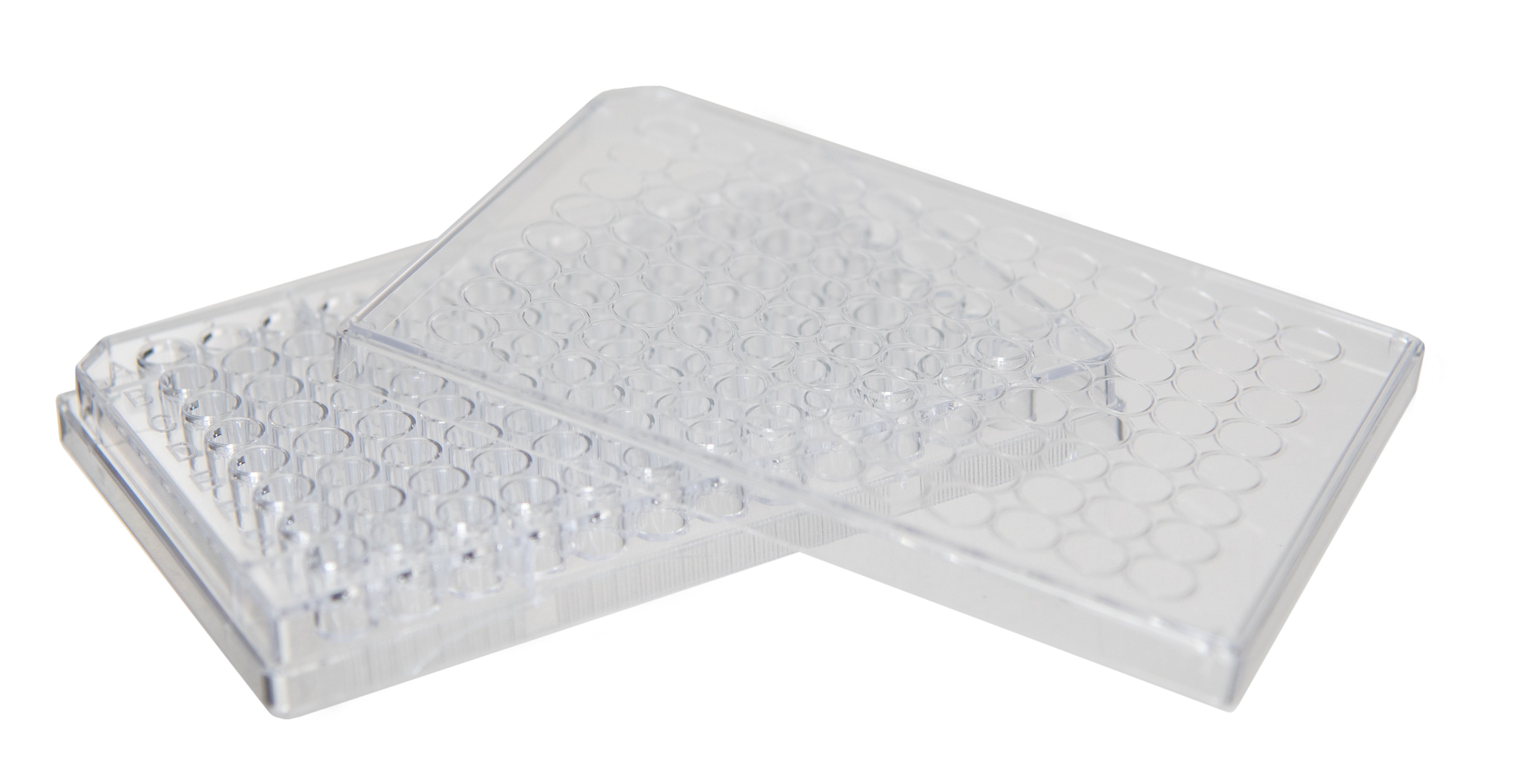 Microplate with 96 Wells and Lid, Clear Polystyrene