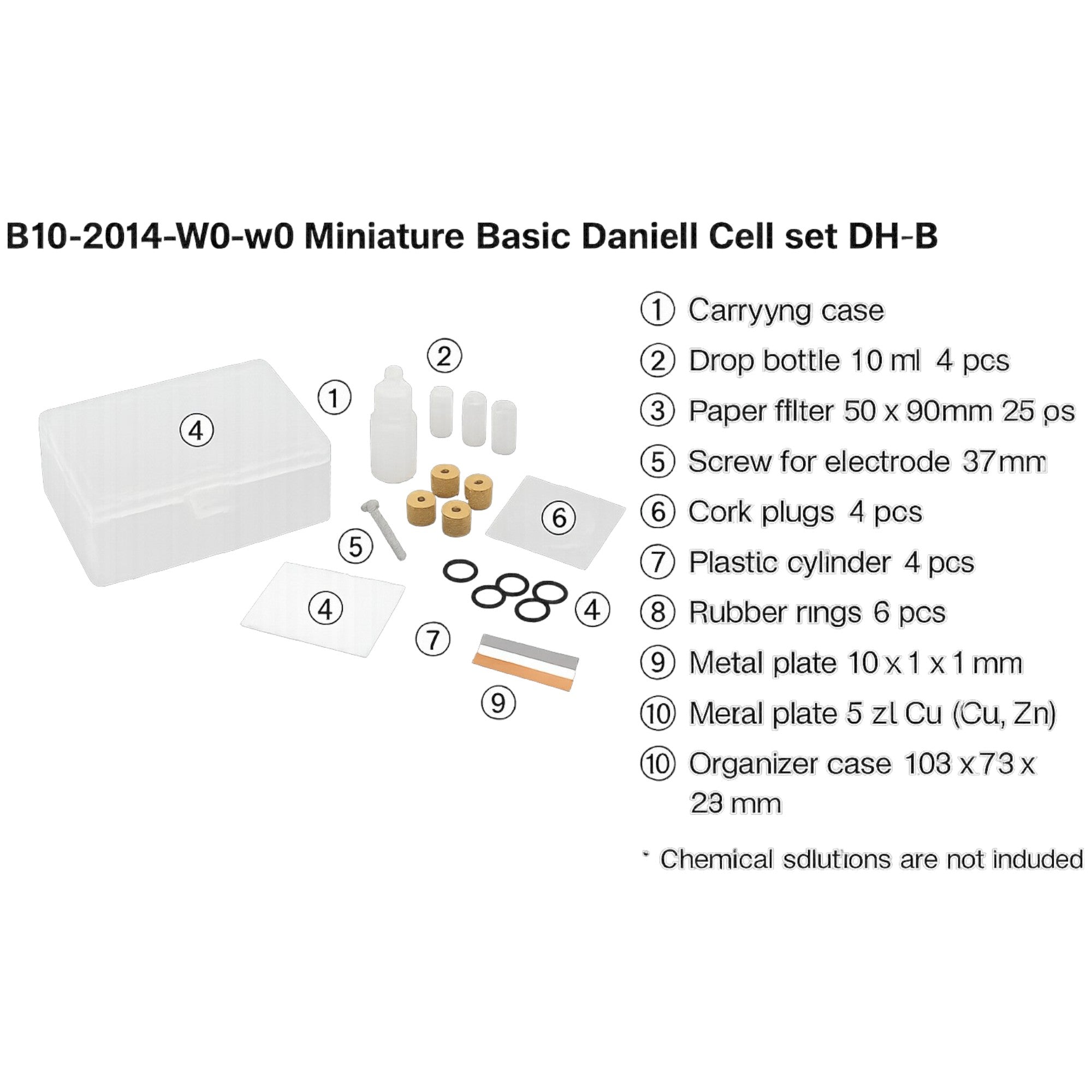 Daniel Cell Basic. The set provides a hands-on demonstration of fundamental electrochemical principles. Made by Narika.