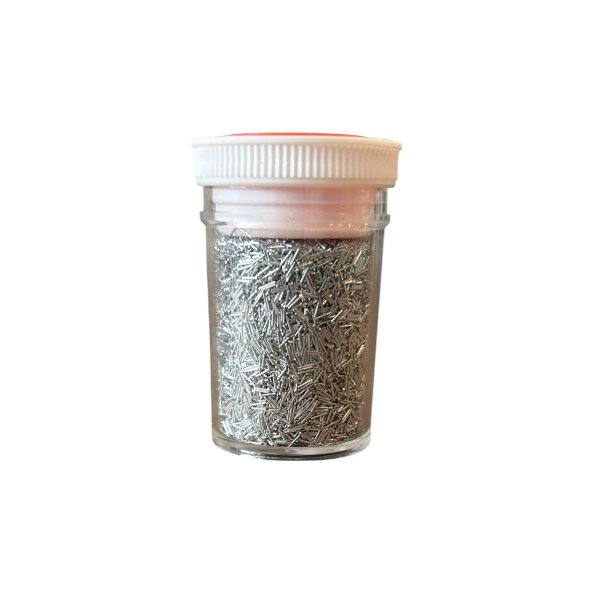 Wire, Steel with Zinc Coating, Magnetic 0.3mm diameter x 2mm. Uniform and cylindrical pieces laser cut to a size for showing lines of force. Made by Narika Corporation.