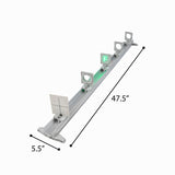 Optical Bench Kit With 120cm Sturdy Metal, Graduated, Bench, F-LED, Object Screen, Concave and Convex Lens with 100mm Focal Length, Concave & Convex Lens with 200mm Focal Length, 6 mounting brackets, and 2 support feet.