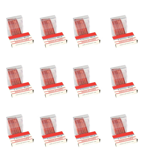 Red Litmus Paper, Case of 12 Packs with 100 Strips Per Pack.