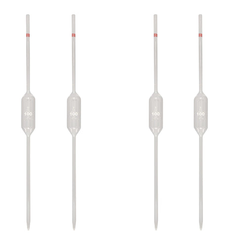 Volumetric Pipette, 100ml Capacity. Pack of 4.