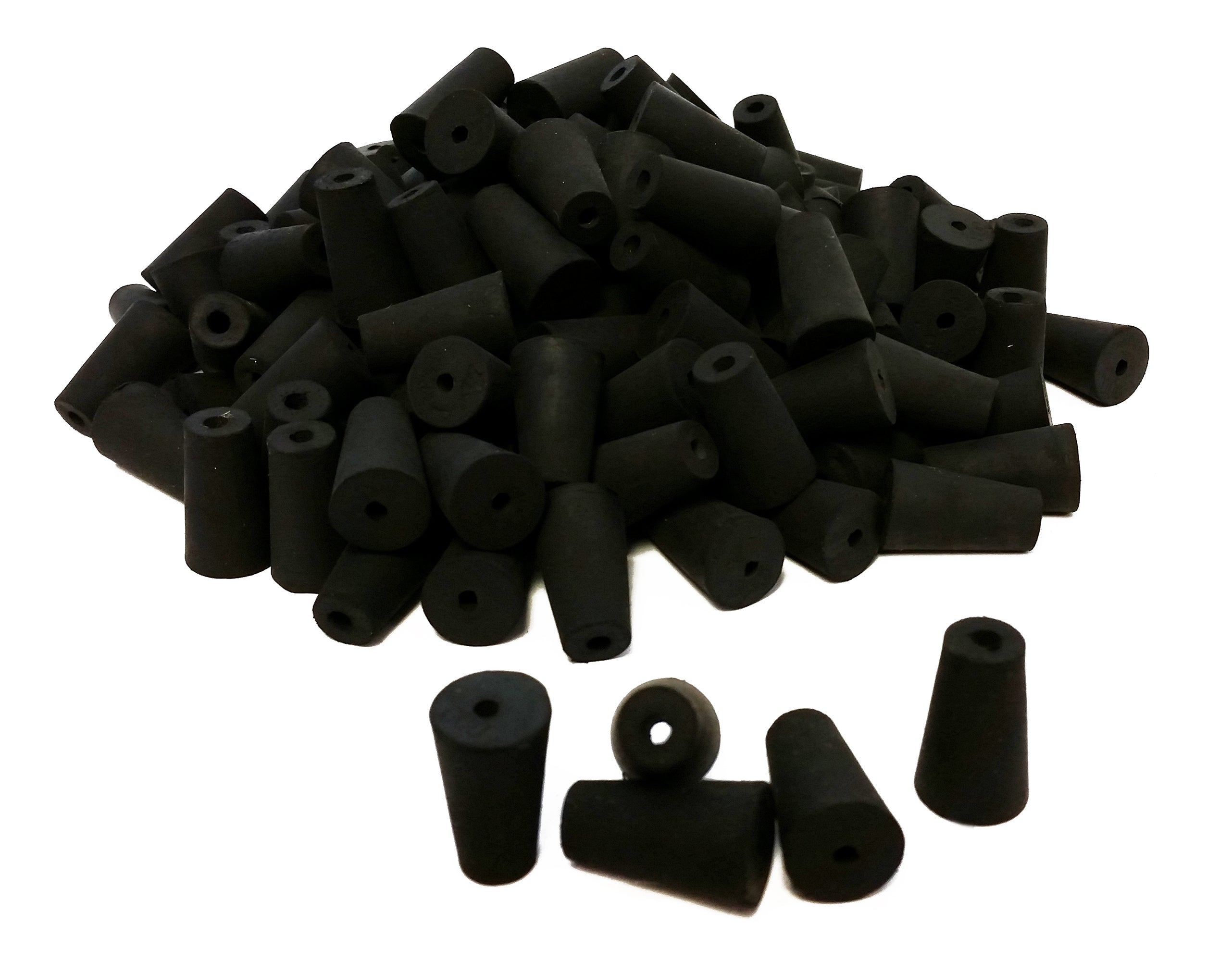 Stoppers, Rubber Size 000, 1-Hole. Pack 1-Pound.
