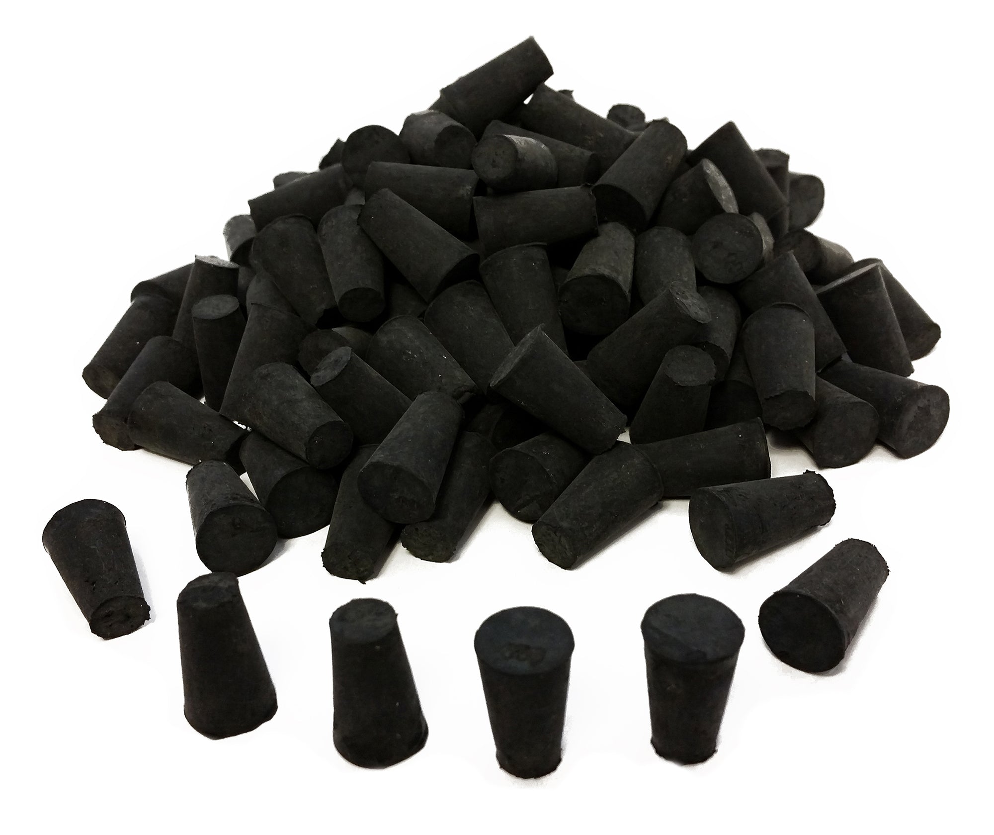 Stoppers, Rubber, Size 000, Solid. Case 10-Pounds.