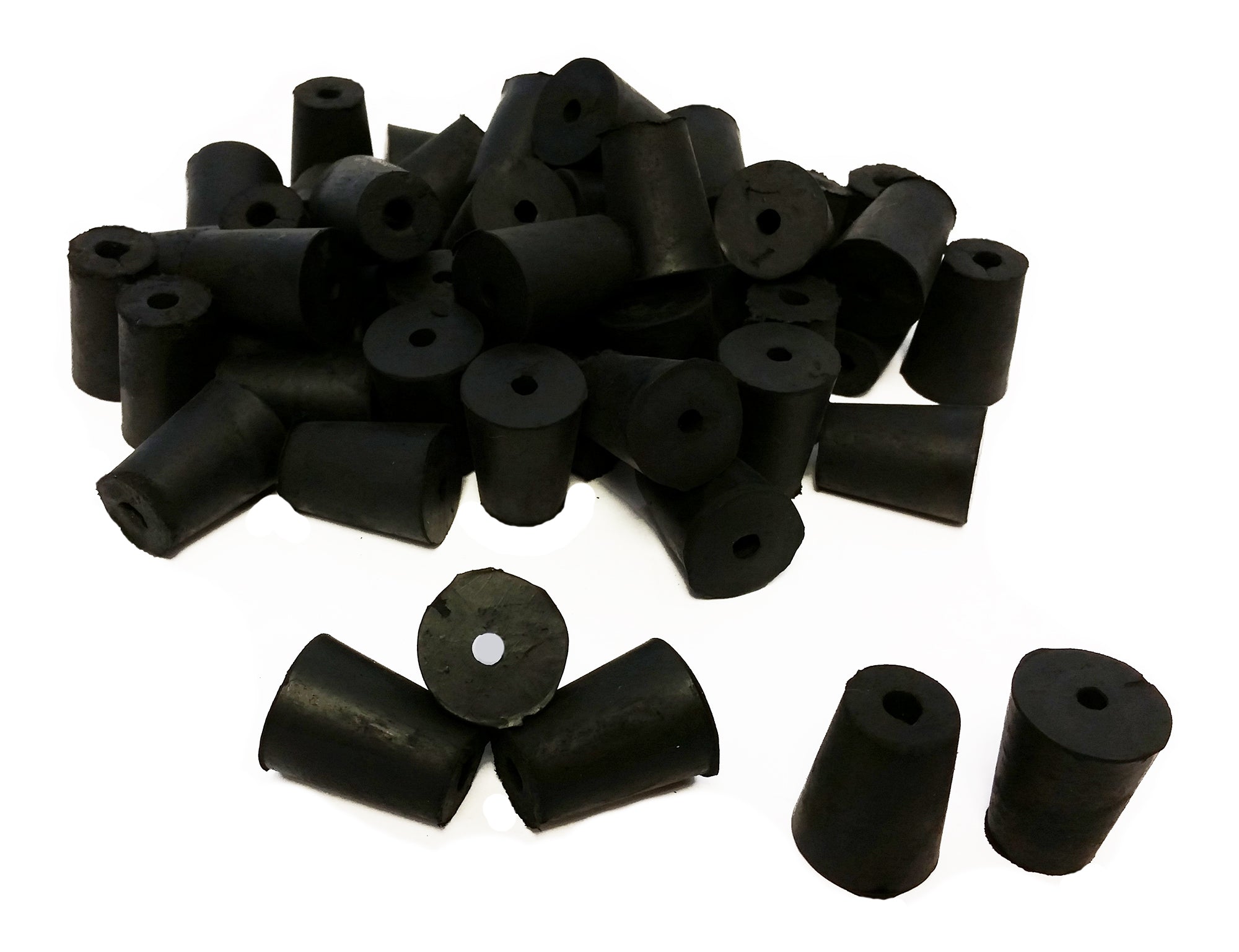 Stoppers Rubber Size 1, 1-Hole. Case of 10-Pound.