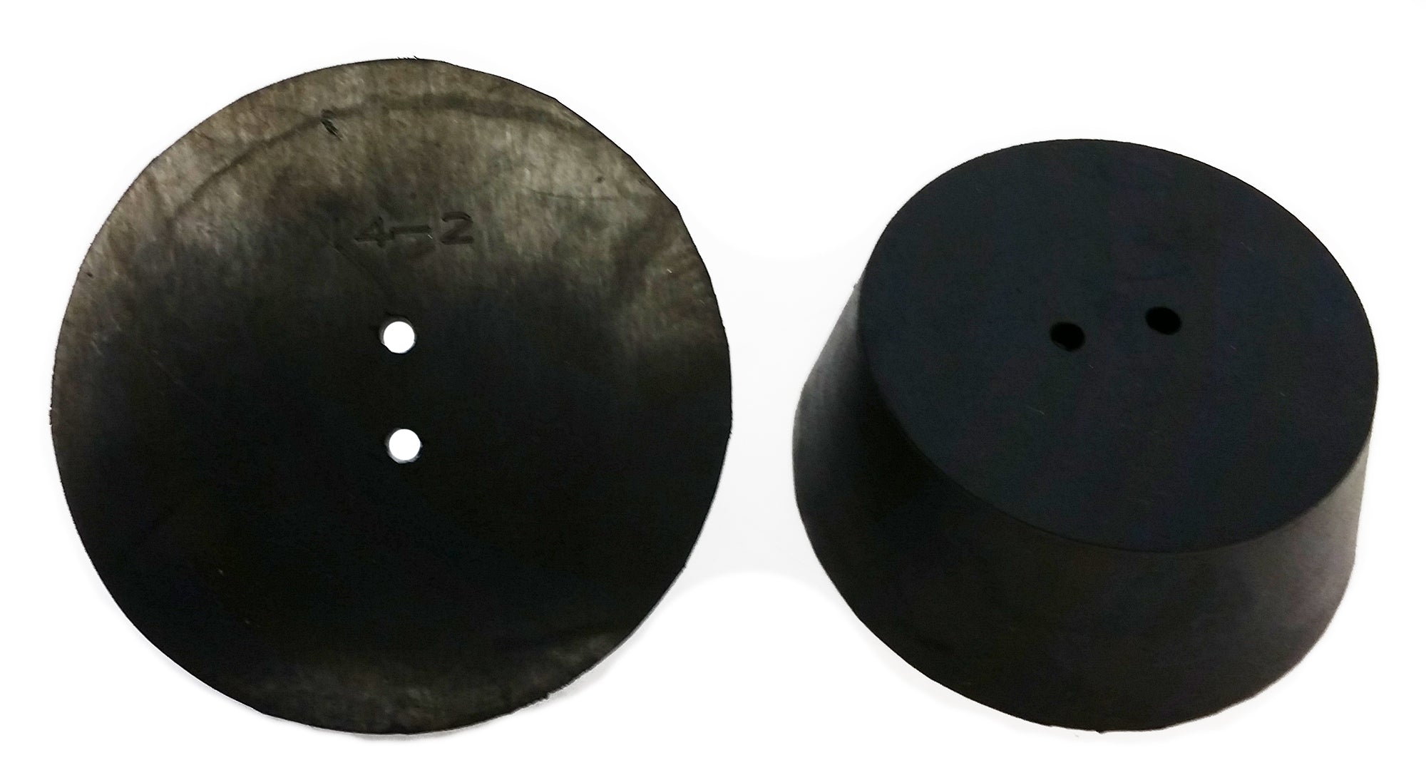 Rubber Stoppers, Size 14, 2-Hole. Pack of 1-Pound.