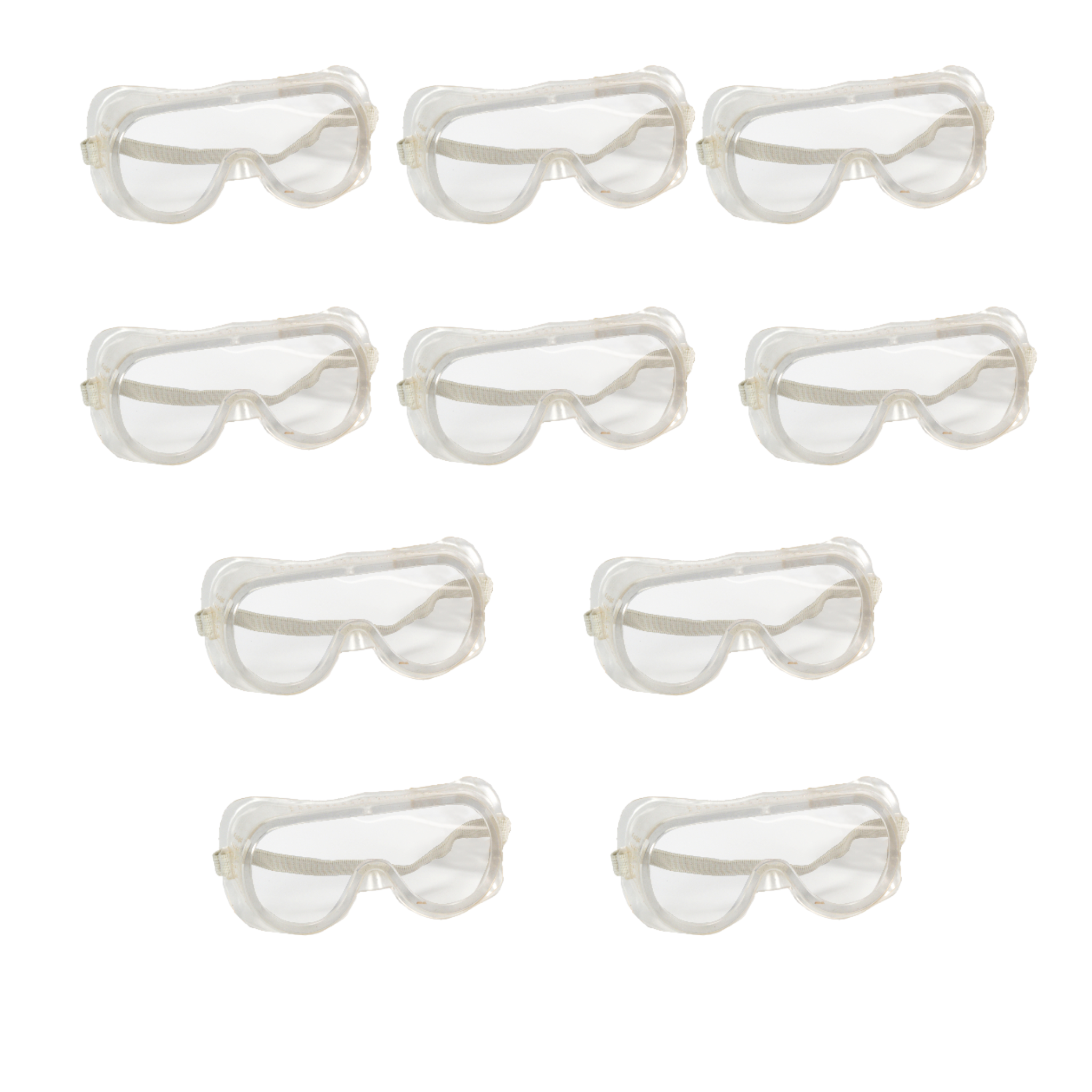 Goggles Safety Small Size with Direct Vents. Pack of 10.