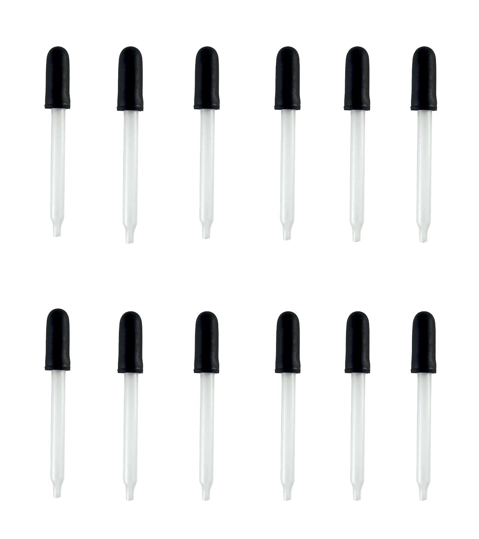 Medicine Dropper with Straight Plastic Pipette 3 inches length.  Pack 12.