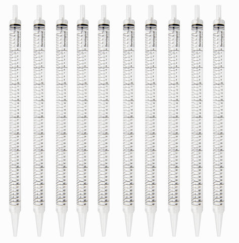 GSC International SPDS-50-10 Serological Pipette, 50ml Capacity by 0.5ml, Plastic, Sterile, Color Coded. Pack of 10.