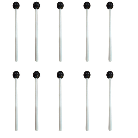 Tuning Fork Mallet 1 inch rubber ball top and 6 inch long handle. Sold in a pack of 10 Tuning Fork Mallets.