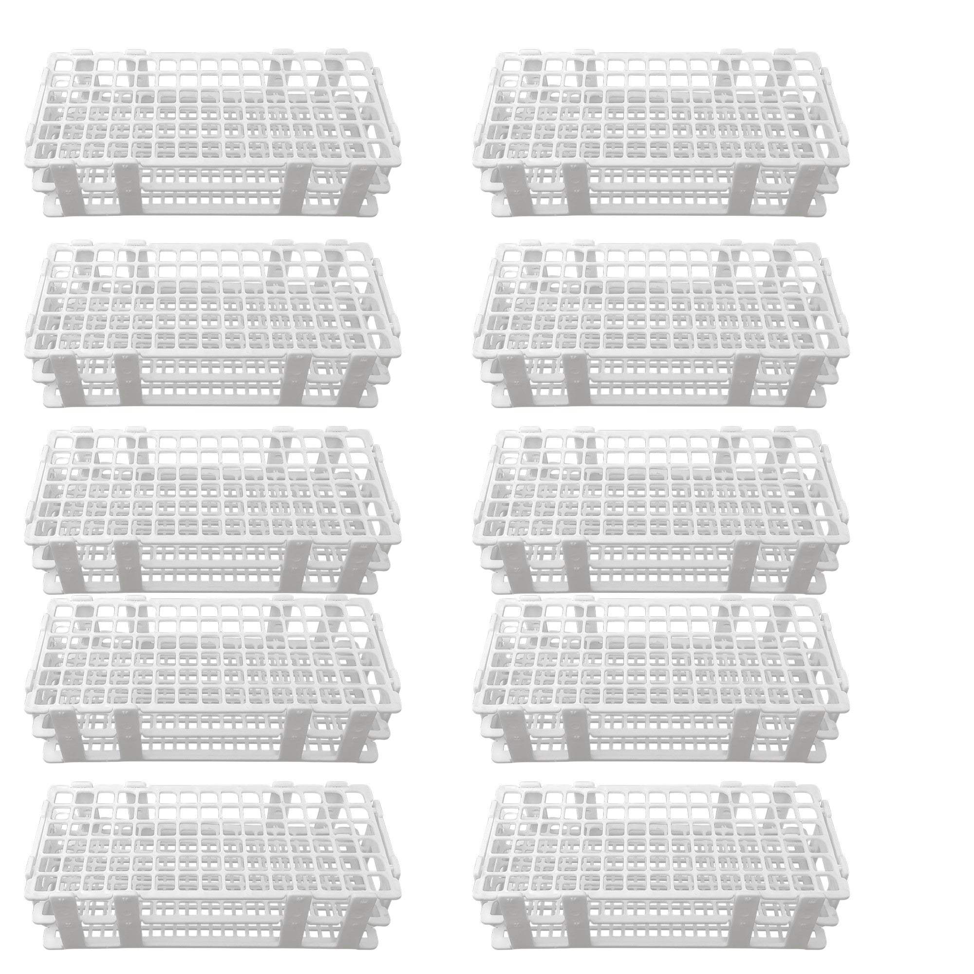 Test Tube Rack, 90-Hole Rack for up to 13mm Tubes, Pack of 10 by Go Science Crazy