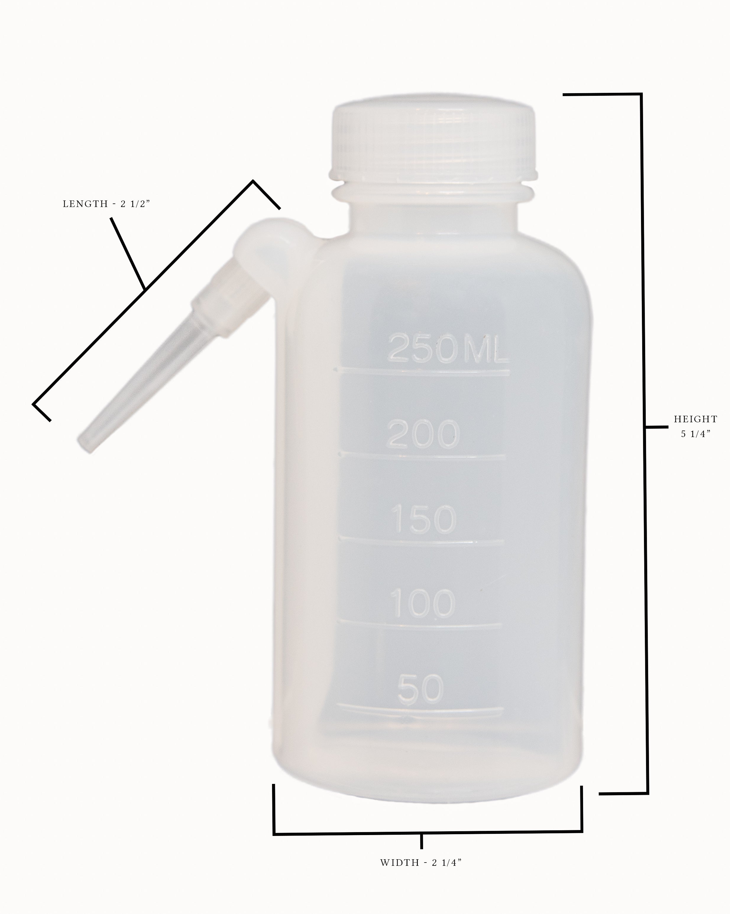 Wash Bottle, Graduated, Polyethylene, 250ml capacity.