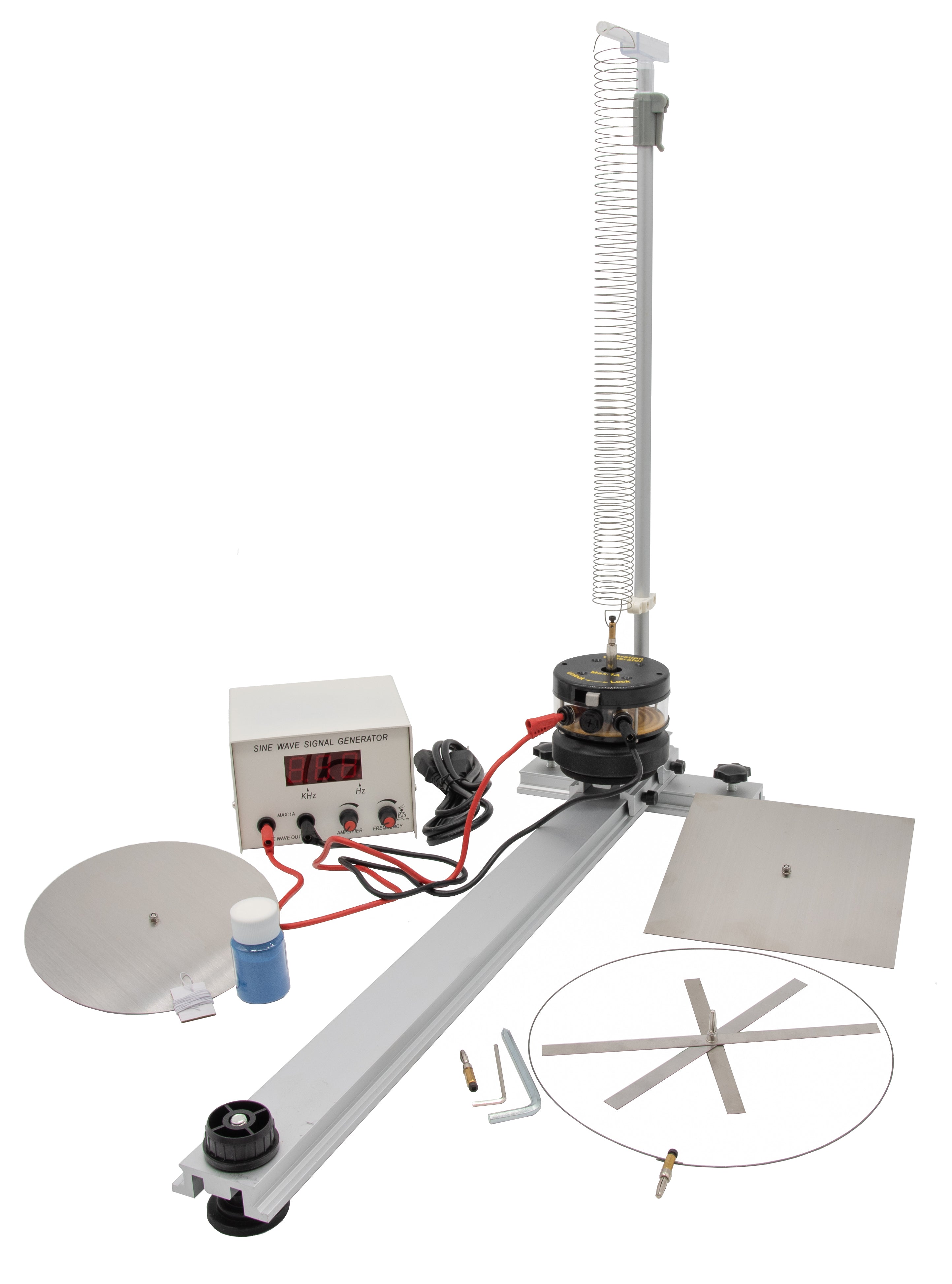 Mechanical Wave Kit – Hands-On Educational Tool for Physics Classrooms & Labs, Study Wave Patterns, Vibrations, Sound & Interference – Includes Sine Wave Generator, Mechanical Driver