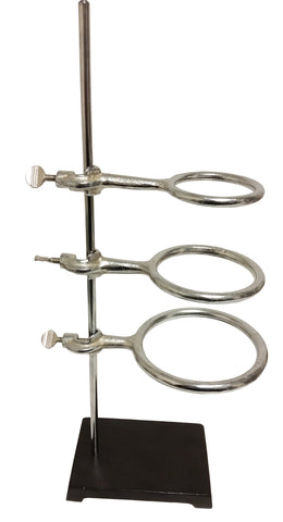 Support Stand with Cast-Iron Base and Three Support Rings