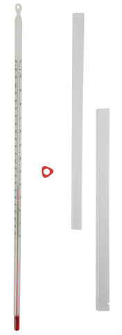 GSC International 6212 Thermometer, White Back, Total Immersion, Double Scale -20°C-110°C and 0°F-230°F