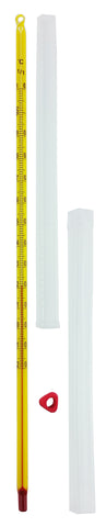 GSC International 6302-CS Thermometer, Yellow-Backed, Total Immersion, Single Scale -20°C to 110°C, Case of 500