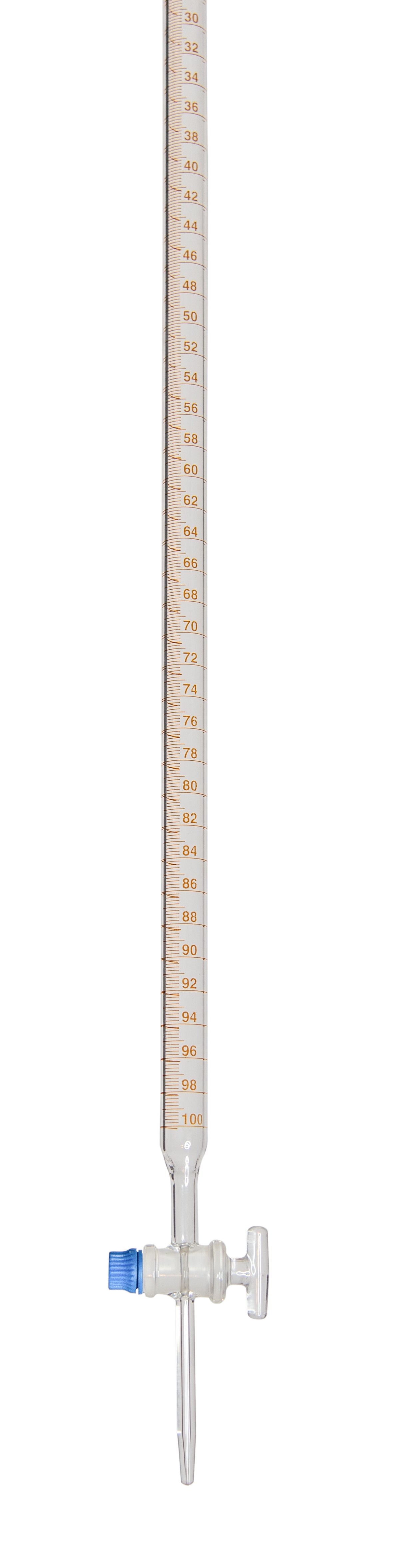 Burette with Ground Glass Stopcock 100ml capacity. Class A.
