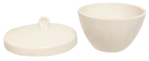 GSC International CLF-15-CS Porcelain Crucible with Lid Low-Form 15ml. Case of 200.
