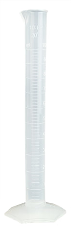 GSC International CYPP-10-CS Polypropylene Graduated Cylinder with Hex Base, 10ml Capacity, Case of 240