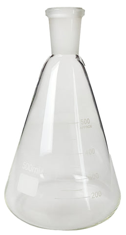 GSC International EF500-24-40-6 Erlenmeyer Flask, 24/40 Ground Glass Joint, 500ml. Pack of 6.