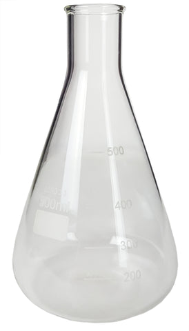 Erlenmeyer Flask, Standard Neck, 500ml, Pack of 12 by Go Science Crazy