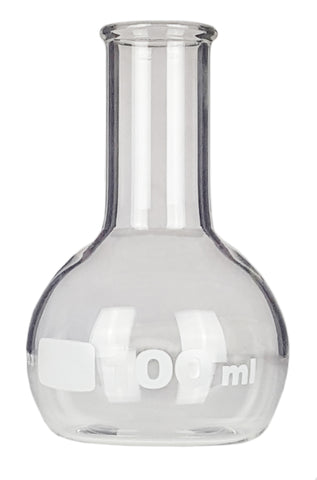 GSC International FFB100-CS Flat-Bottom Flask, Standard Neck, 100ml, Case of 96