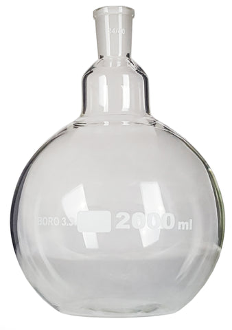 GSC International FFB2000-24-40 Boiling Flask, Flat-Bottom, 24/40 Ground Glass Joint, 2000ml capacity.