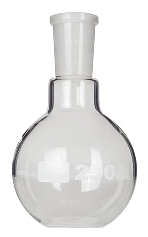 GSC International FFB250-24-40 Boiling Flask Flat Bottom with 24/40 Ground Glass Joint 250ml Capacity