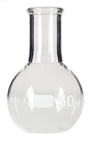 GSC International FFB50-CS Flat-Bottom Flask, Standard Neck, 50ml, Case of 120