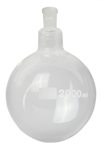 GSC International FRB2000-24-40-CS Round-Bottom Boiling Flask, 24/40 Ground Glass Joint, 2000ml, Case of 16