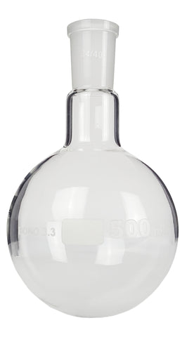 Round-Bottom Boiling Flask, 24/40 Ground Glass Joint, 500ml, Pack of 6 by Go Science Crazy