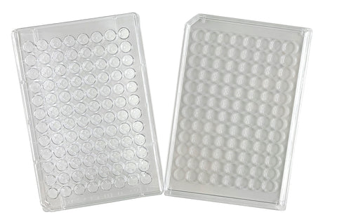 GSC International MP-96-10 Microplate with 96 Wells and Lid, Clear Polystyrene. Pack of 10.