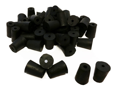 Rubber Stoppers Size 1, 1-Hole. Case of 10-Pound.