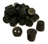 Rubber Stoppers, Size 4, 2-Hole. Case of 10-Pound.