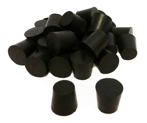 Rubber Stoppers, Size 4, Solid. Case of 10-Pounds.