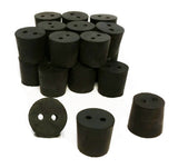 Rubber Stoppers, Size 5, 2-Hole. Case of 10-Pound.