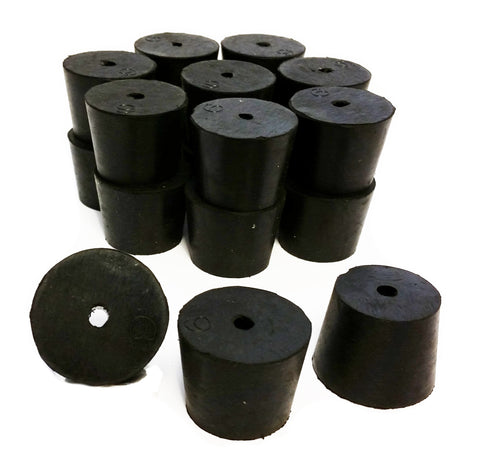 GSC International RS-6-1 Rubber Stoppers, Size 6, 1-Hole. Pack of 1-Pound.