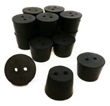 Rubber Stoppers, Size 6.5, 2-Hole, 10-Pound Case.