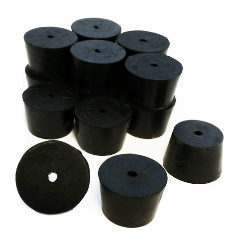 Rubber Stoppers, Size 7, 1-Hole. Case 10-Pound.