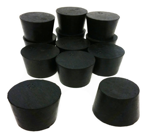 Rubber Stoppers, Size 8, Solid. Case of 10-Pounds.