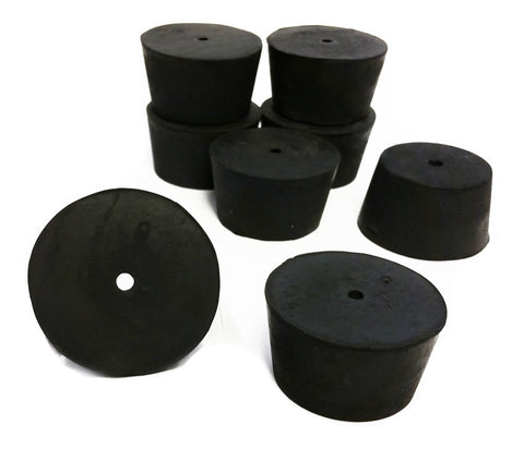 Rubber Stoppers, Size 9, 1-Hole. case of 10-Pounds.