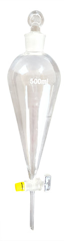 GSC International SFGS500-12 Separatory Funnel with Glass Stopcock, 500ml, Pack of 12