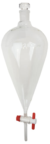 GSC International SFPTFE2000 Separatory Funnel with PTFE Stopcock, 2000ml Capacity