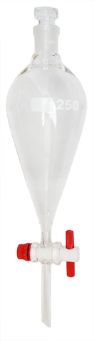 Separatory Funnel with PTFE Stopcock, 250ml Capacity by Go Science Crazy